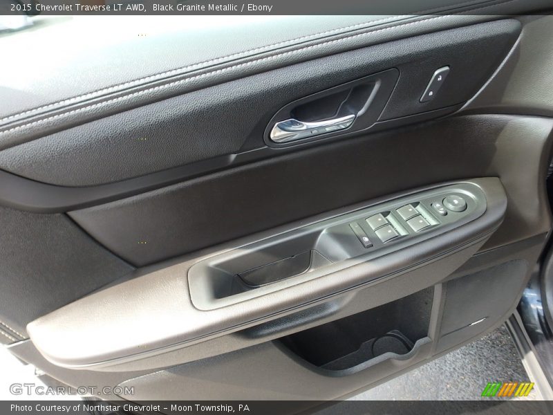 Black Granite Metallic / Ebony 2015 Chevrolet Traverse LT AWD