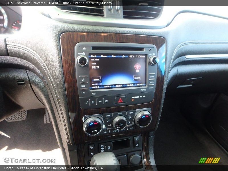 Black Granite Metallic / Ebony 2015 Chevrolet Traverse LT AWD