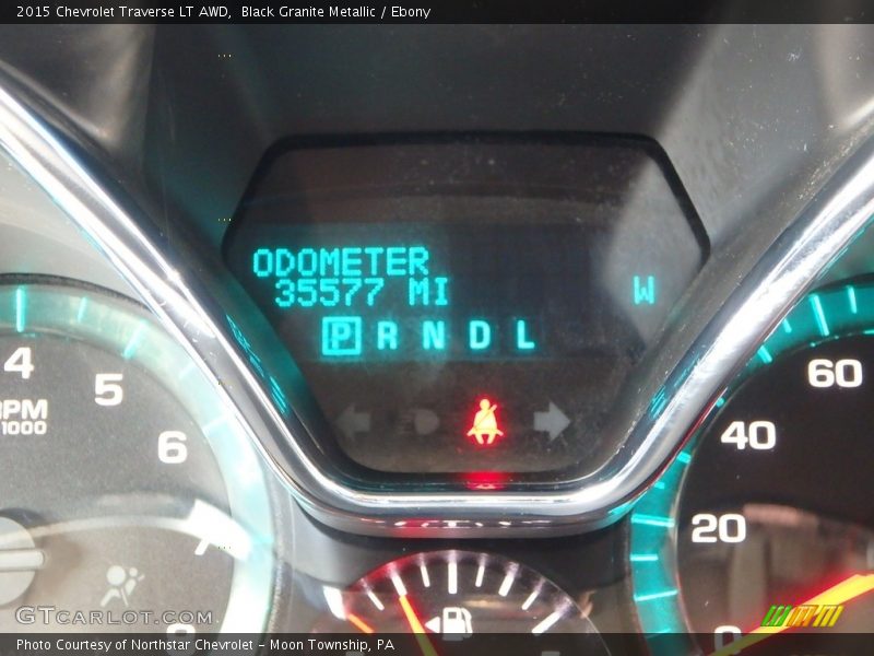 Black Granite Metallic / Ebony 2015 Chevrolet Traverse LT AWD