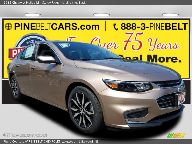 Sandy Ridge Metallic / Jet Black 2018 Chevrolet Malibu LT