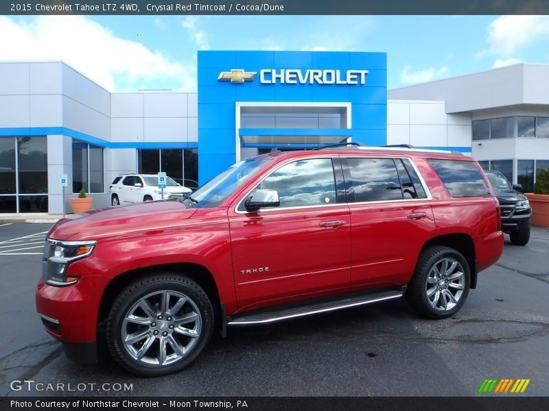 Crystal Red Tintcoat / Cocoa/Dune 2015 Chevrolet Tahoe LTZ 4WD
