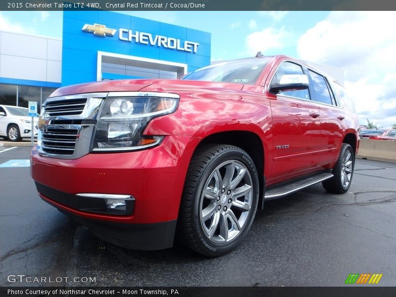 Crystal Red Tintcoat / Cocoa/Dune 2015 Chevrolet Tahoe LTZ 4WD