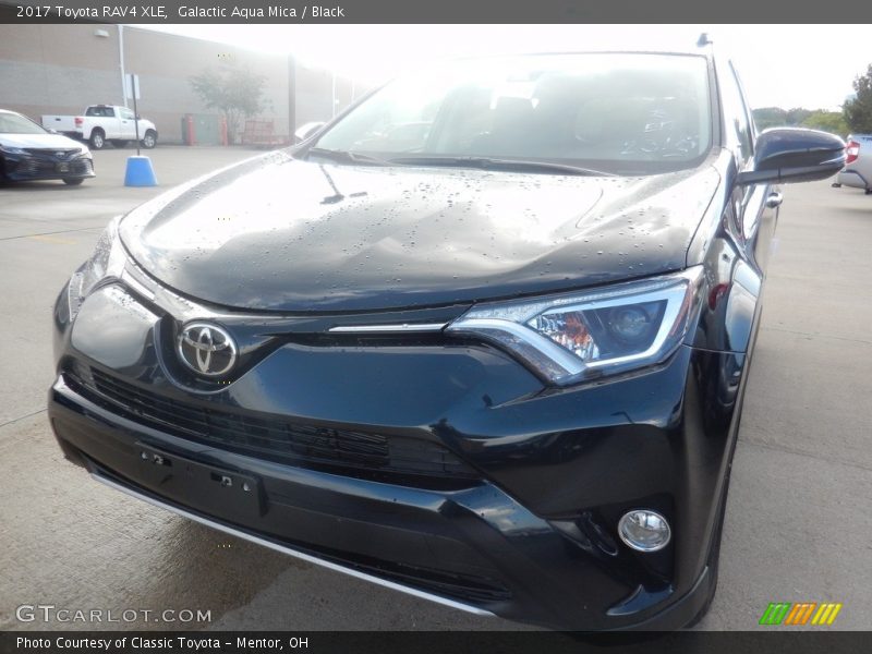 Galactic Aqua Mica / Black 2017 Toyota RAV4 XLE
