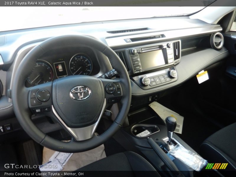 Galactic Aqua Mica / Black 2017 Toyota RAV4 XLE