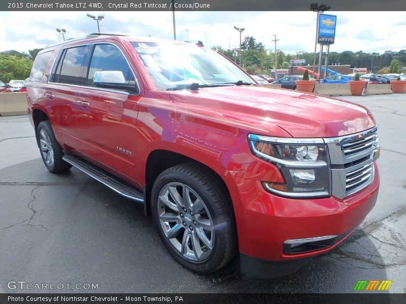 Crystal Red Tintcoat / Cocoa/Dune 2015 Chevrolet Tahoe LTZ 4WD
