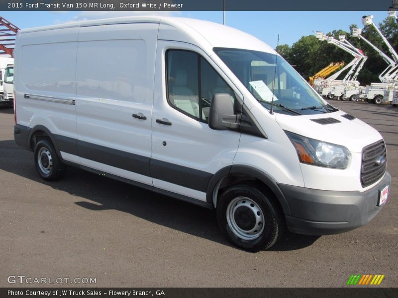 Oxford White / Pewter 2015 Ford Transit Van 150 MR Long