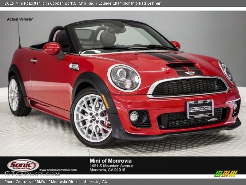 Chili Red / Lounge Championship Red Leather 2015 Mini Roadster John Cooper Works