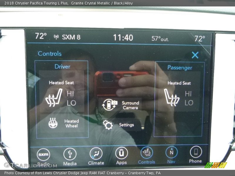 Granite Crystal Metallic / Black/Alloy 2018 Chrysler Pacifica Touring L Plus