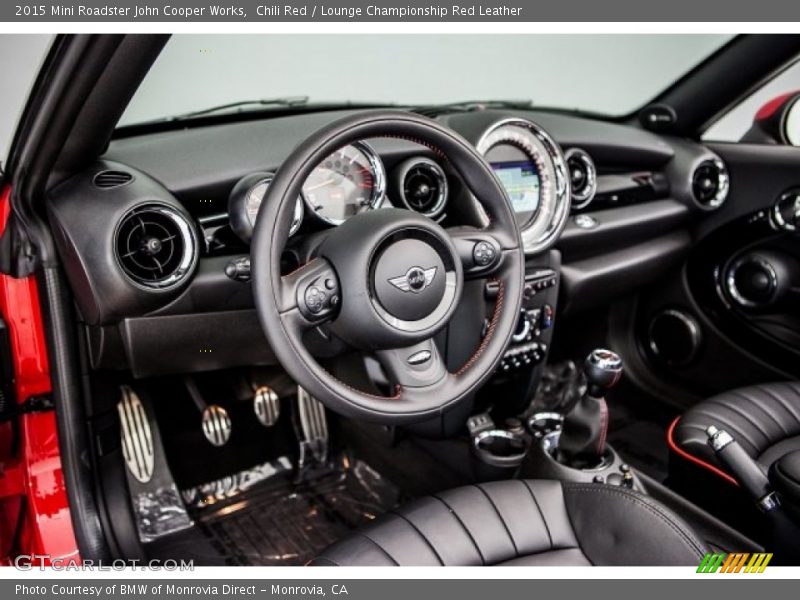 Chili Red / Lounge Championship Red Leather 2015 Mini Roadster John Cooper Works