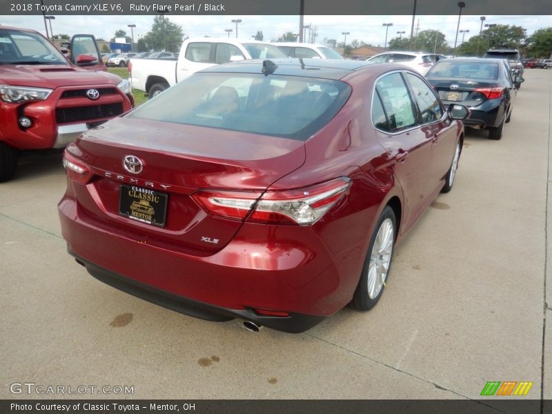 Ruby Flare Pearl / Black 2018 Toyota Camry XLE V6