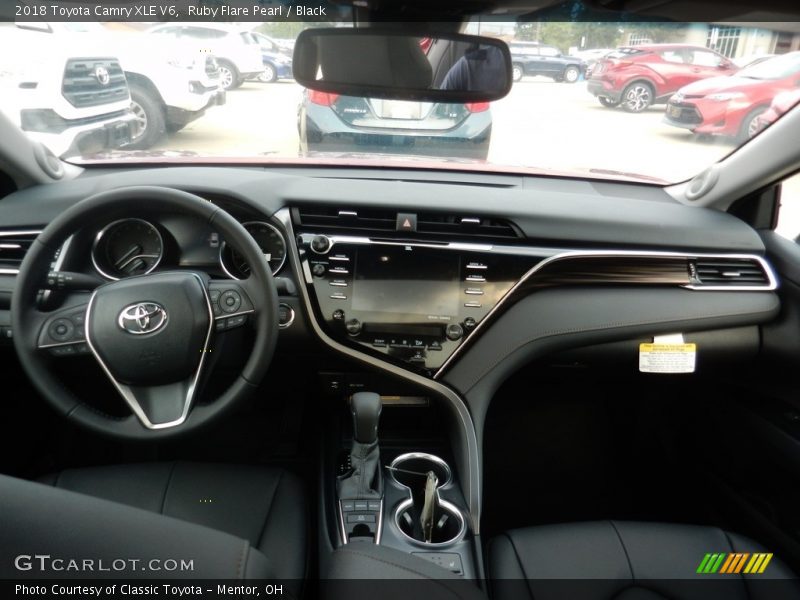 Ruby Flare Pearl / Black 2018 Toyota Camry XLE V6