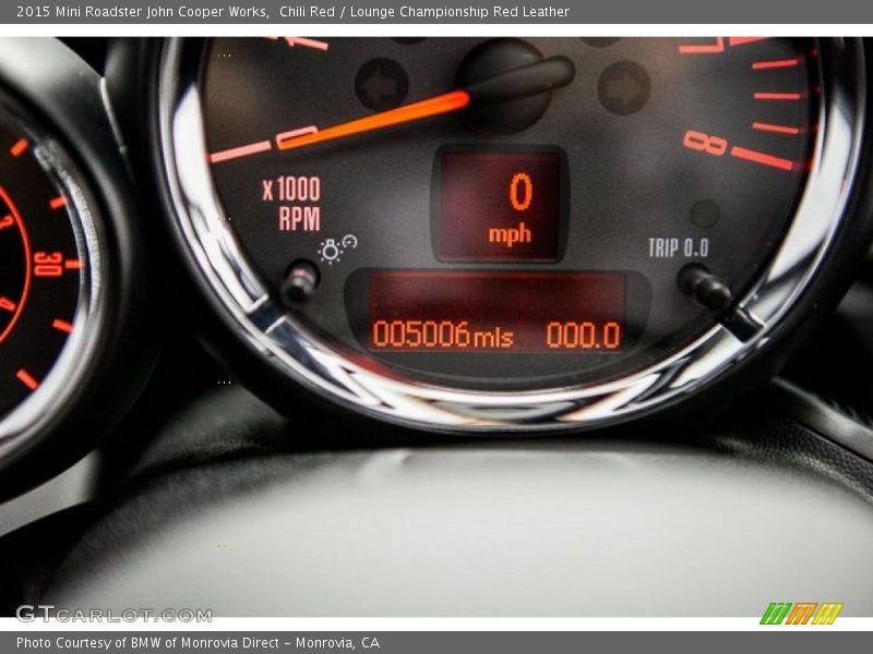 Chili Red / Lounge Championship Red Leather 2015 Mini Roadster John Cooper Works