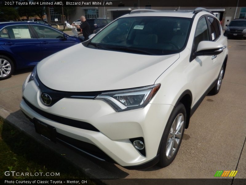 Blizzard Pearl White / Ash 2017 Toyota RAV4 Limited AWD
