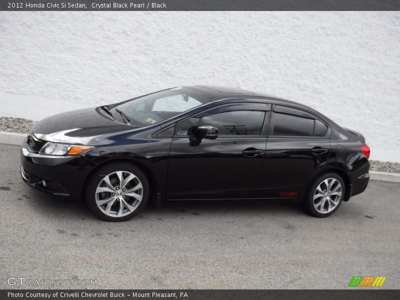 Crystal Black Pearl / Black 2012 Honda Civic Si Sedan