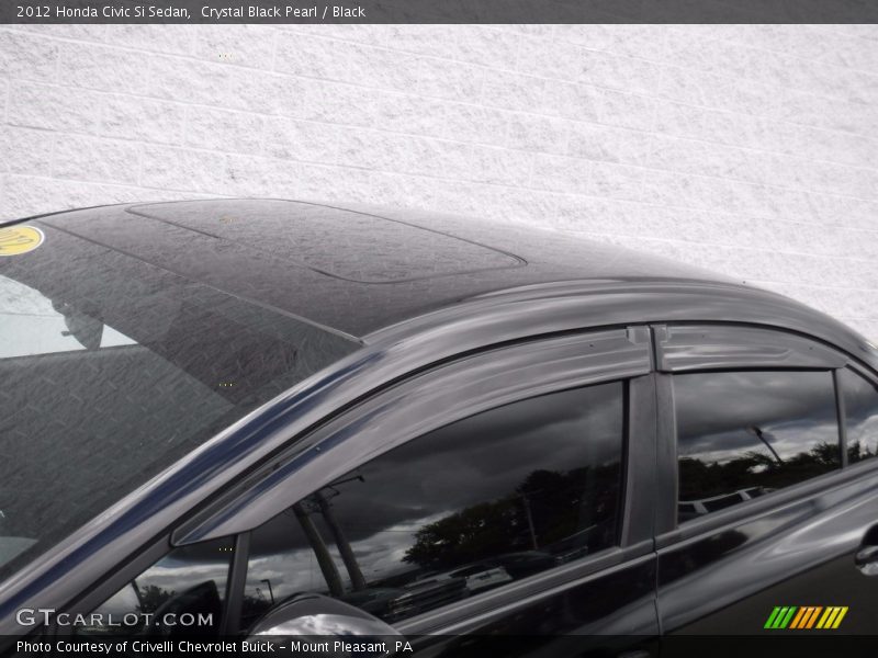 Crystal Black Pearl / Black 2012 Honda Civic Si Sedan