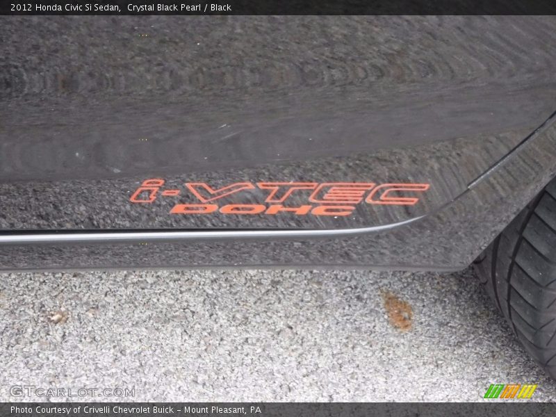 Crystal Black Pearl / Black 2012 Honda Civic Si Sedan