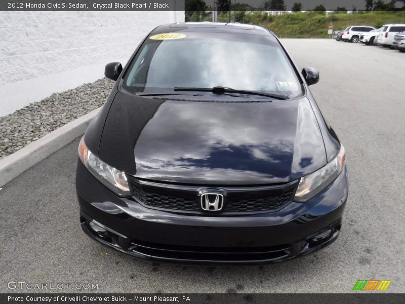 Crystal Black Pearl / Black 2012 Honda Civic Si Sedan