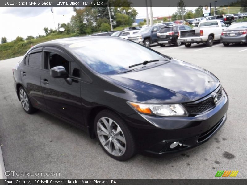 Crystal Black Pearl / Black 2012 Honda Civic Si Sedan
