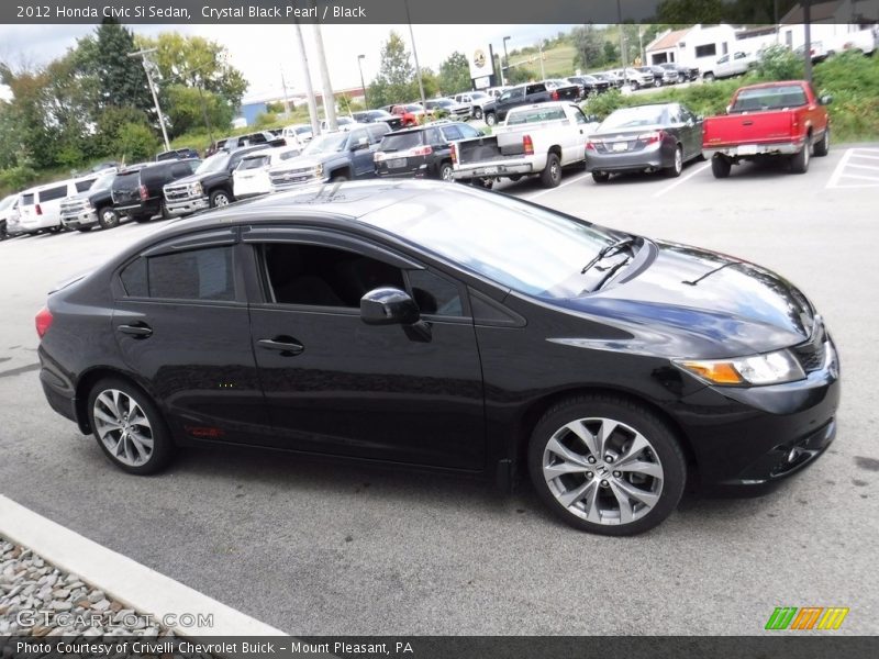 Crystal Black Pearl / Black 2012 Honda Civic Si Sedan