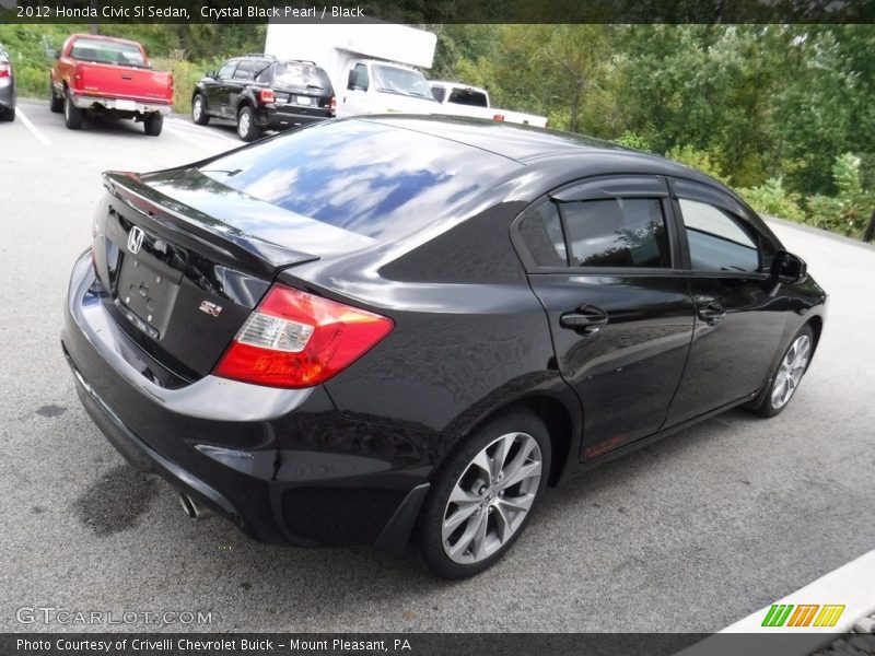 Crystal Black Pearl / Black 2012 Honda Civic Si Sedan