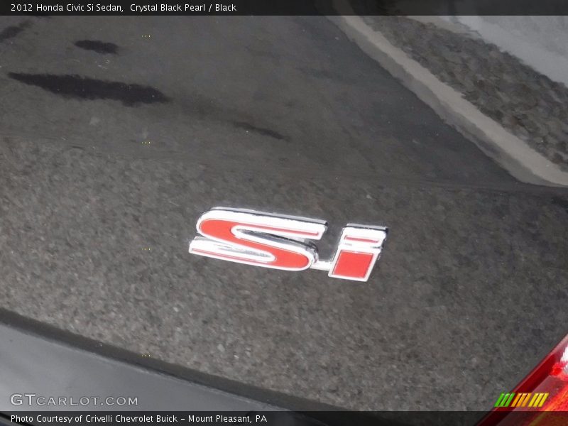 Crystal Black Pearl / Black 2012 Honda Civic Si Sedan