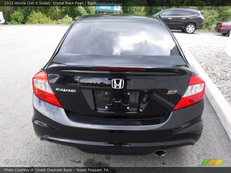 Crystal Black Pearl / Black 2012 Honda Civic Si Sedan