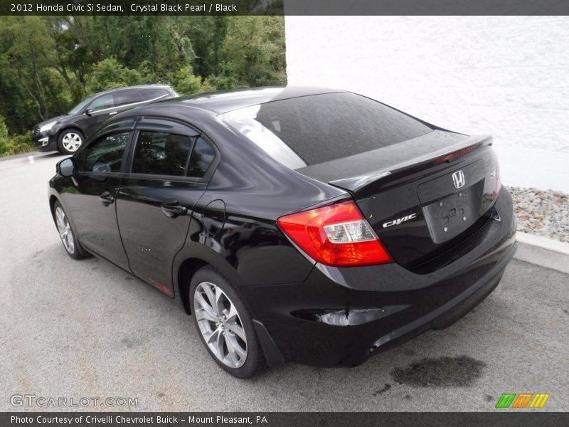 Crystal Black Pearl / Black 2012 Honda Civic Si Sedan