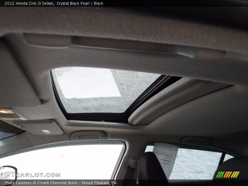 Crystal Black Pearl / Black 2012 Honda Civic Si Sedan