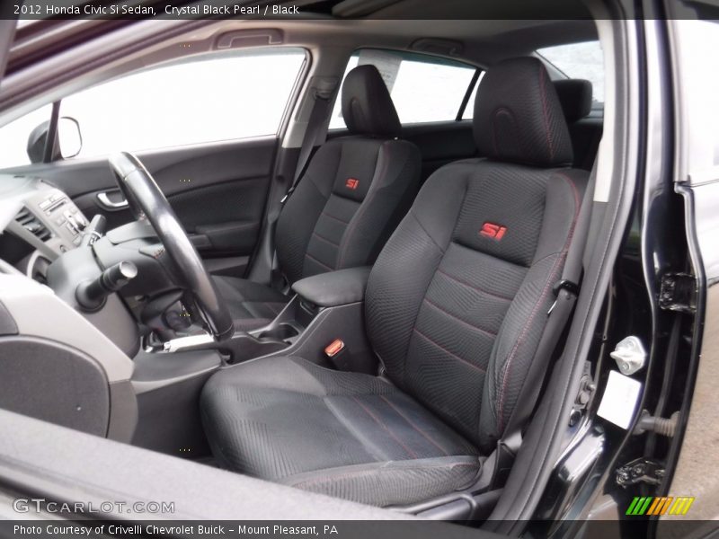 Crystal Black Pearl / Black 2012 Honda Civic Si Sedan