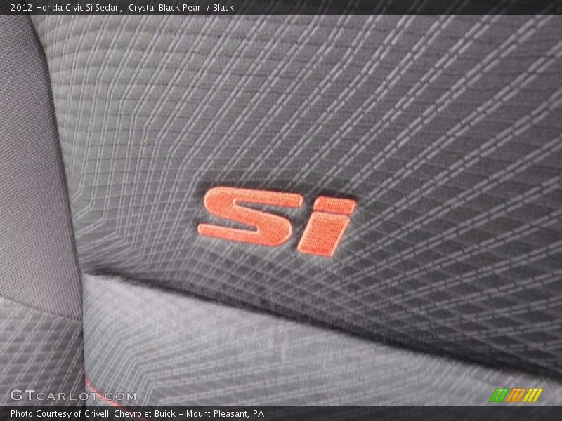 Crystal Black Pearl / Black 2012 Honda Civic Si Sedan