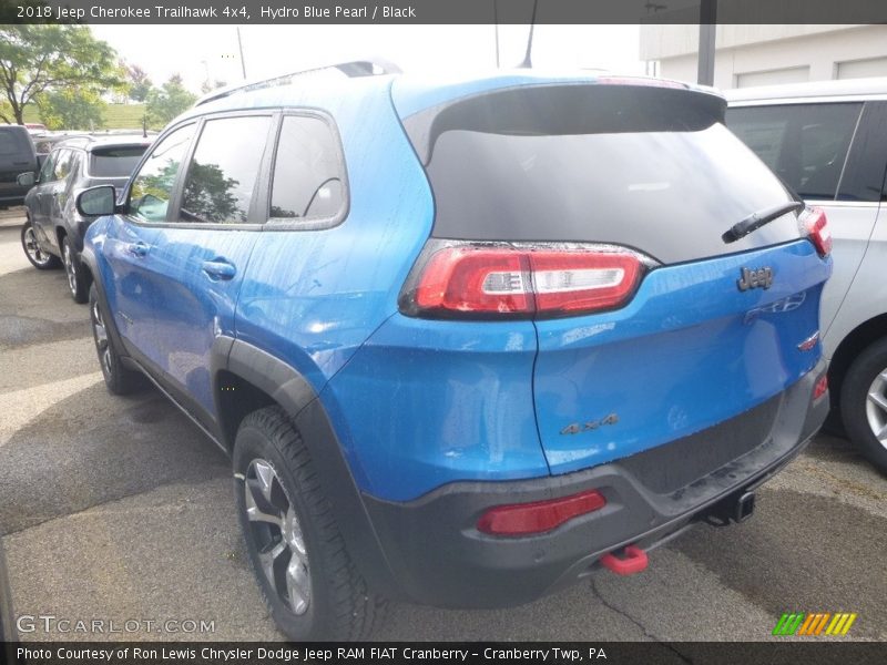 Hydro Blue Pearl / Black 2018 Jeep Cherokee Trailhawk 4x4