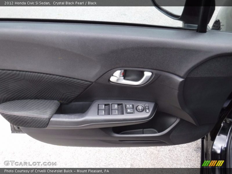 Crystal Black Pearl / Black 2012 Honda Civic Si Sedan