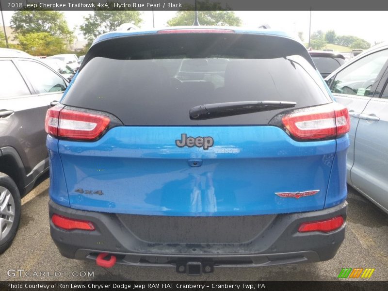 Hydro Blue Pearl / Black 2018 Jeep Cherokee Trailhawk 4x4