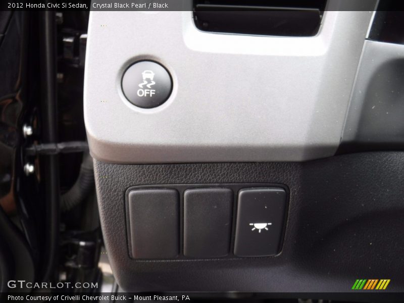 Crystal Black Pearl / Black 2012 Honda Civic Si Sedan