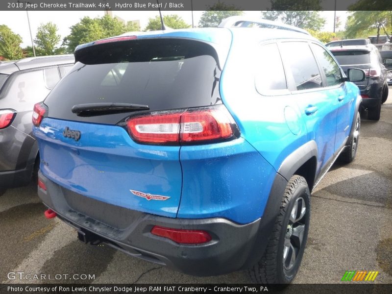 Hydro Blue Pearl / Black 2018 Jeep Cherokee Trailhawk 4x4