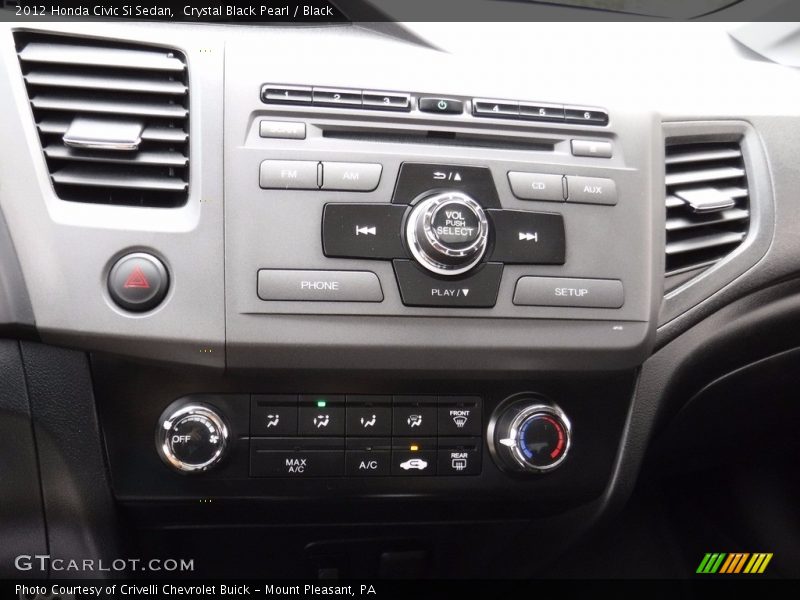 Crystal Black Pearl / Black 2012 Honda Civic Si Sedan