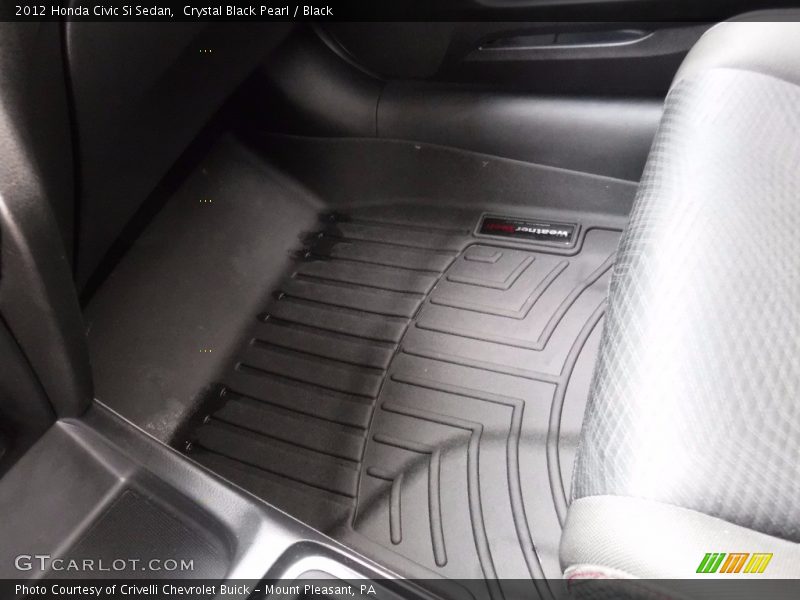 Crystal Black Pearl / Black 2012 Honda Civic Si Sedan