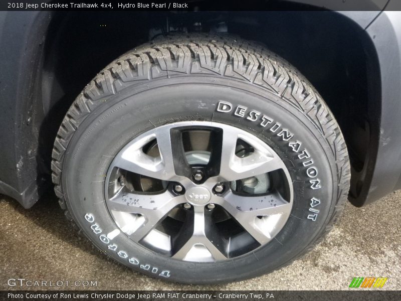 Hydro Blue Pearl / Black 2018 Jeep Cherokee Trailhawk 4x4