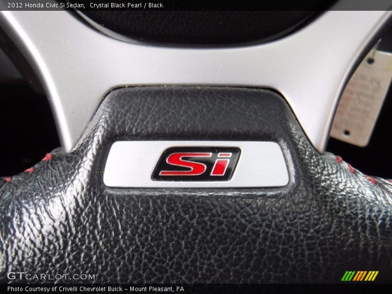 Crystal Black Pearl / Black 2012 Honda Civic Si Sedan