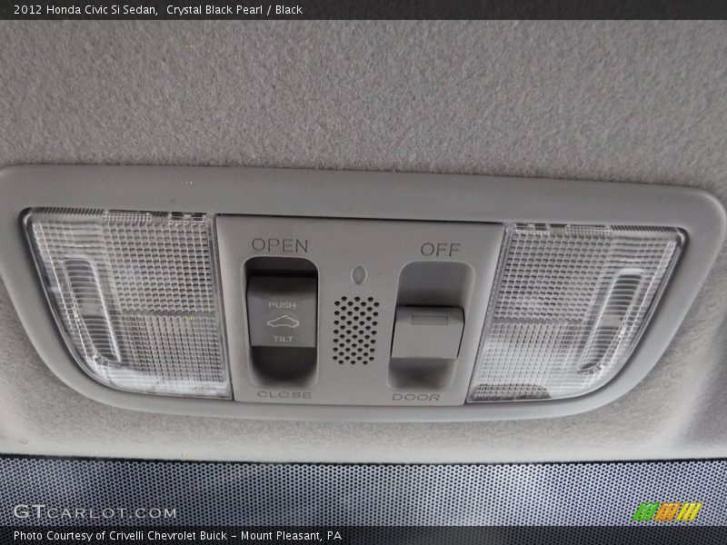 Crystal Black Pearl / Black 2012 Honda Civic Si Sedan