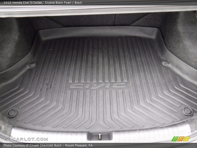 Crystal Black Pearl / Black 2012 Honda Civic Si Sedan