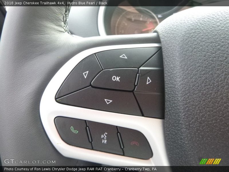 Hydro Blue Pearl / Black 2018 Jeep Cherokee Trailhawk 4x4