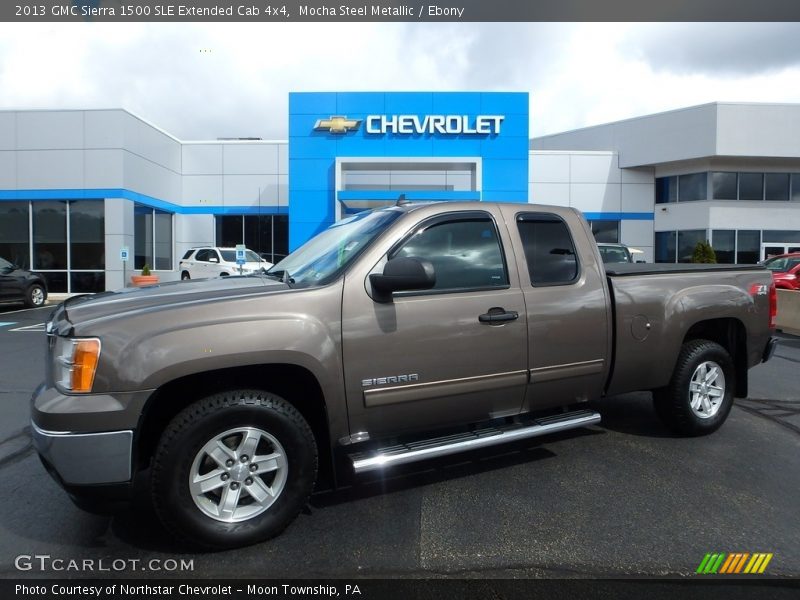 Mocha Steel Metallic / Ebony 2013 GMC Sierra 1500 SLE Extended Cab 4x4