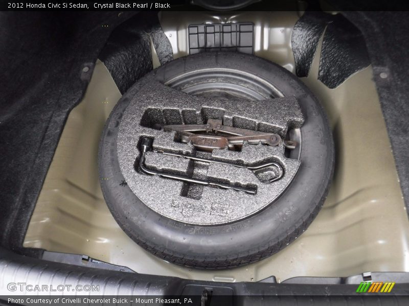 Crystal Black Pearl / Black 2012 Honda Civic Si Sedan