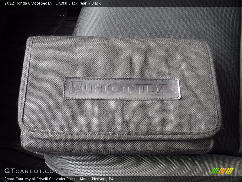 Crystal Black Pearl / Black 2012 Honda Civic Si Sedan