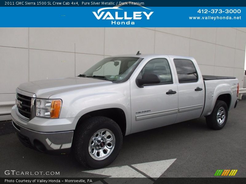 Pure Silver Metallic / Dark Titanium 2011 GMC Sierra 1500 SL Crew Cab 4x4