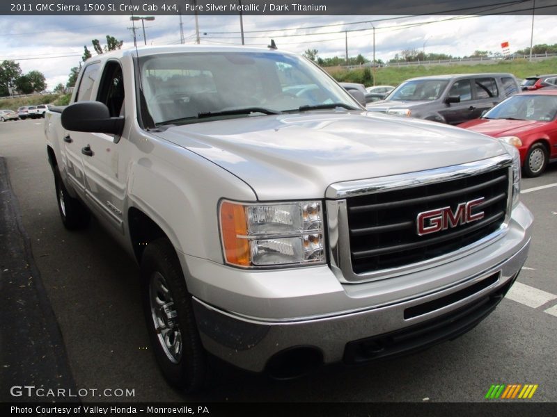 Pure Silver Metallic / Dark Titanium 2011 GMC Sierra 1500 SL Crew Cab 4x4