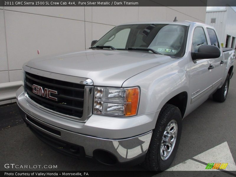 Pure Silver Metallic / Dark Titanium 2011 GMC Sierra 1500 SL Crew Cab 4x4