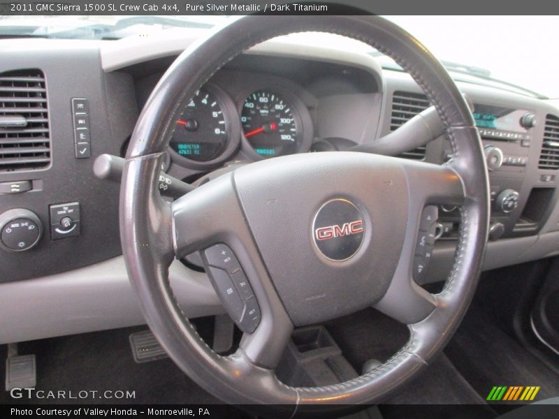 Pure Silver Metallic / Dark Titanium 2011 GMC Sierra 1500 SL Crew Cab 4x4
