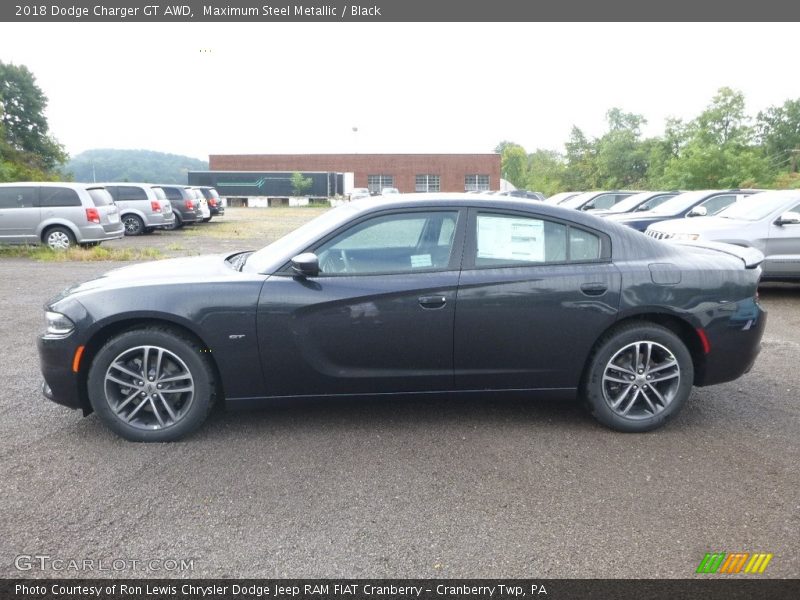 Maximum Steel Metallic / Black 2018 Dodge Charger GT AWD